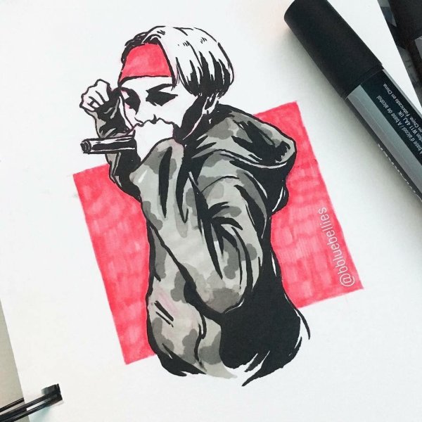 BTS арт маркерами