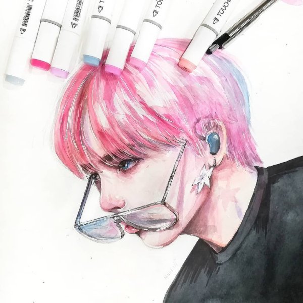 БТС маркерами арт