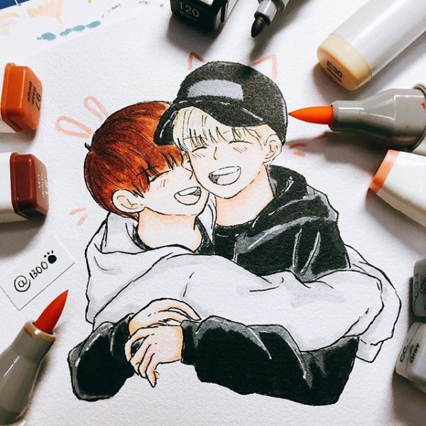 Рисунки БТС маркерами