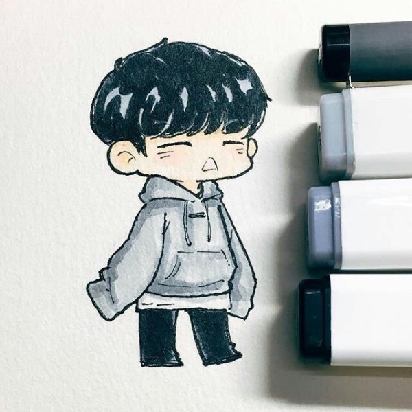 Скетч БТС Чиби