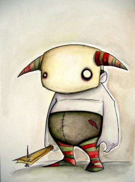 Рисунки маркерами монстрики