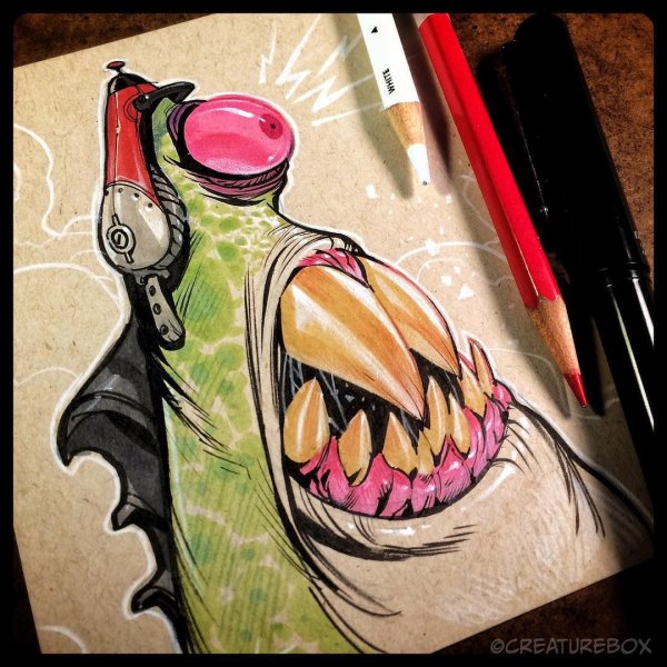 Монстр маркерами