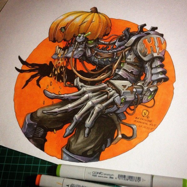 Рисование монстров маркер