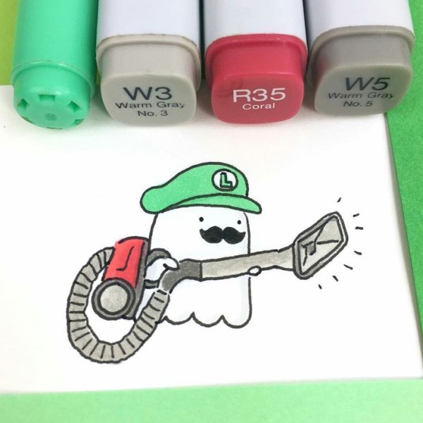 Легкие рисунки маркерами приведения