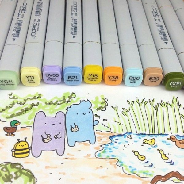 Легкие рисунки маркерами приведения