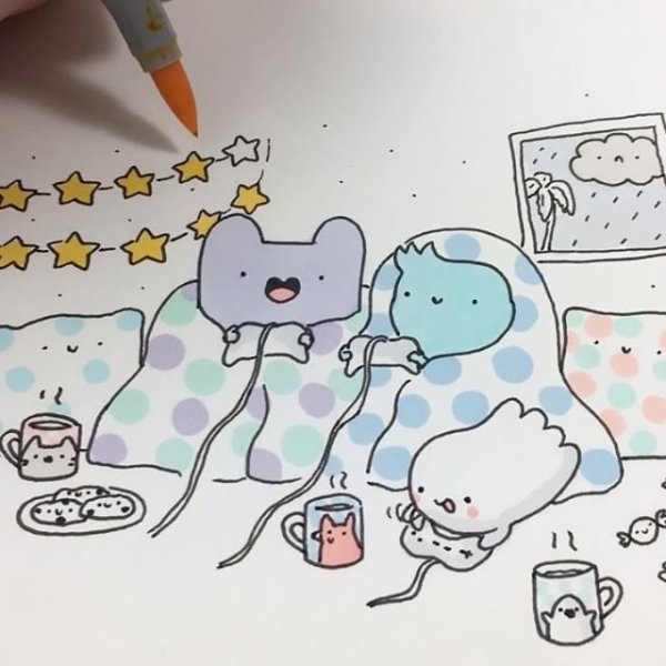 Милые каракули для срисовки