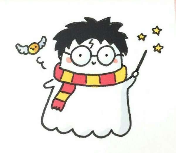 Милые рисунки Гарри Поттер для срисовки