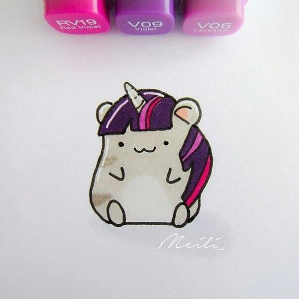 Милые рисунки привидений фломастерами