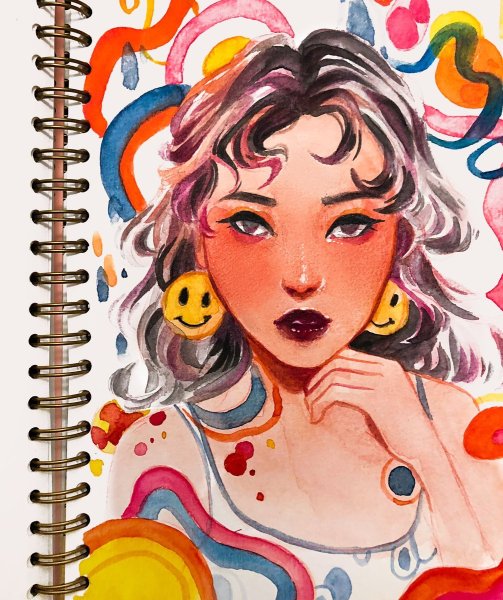 Портрет фломастерами