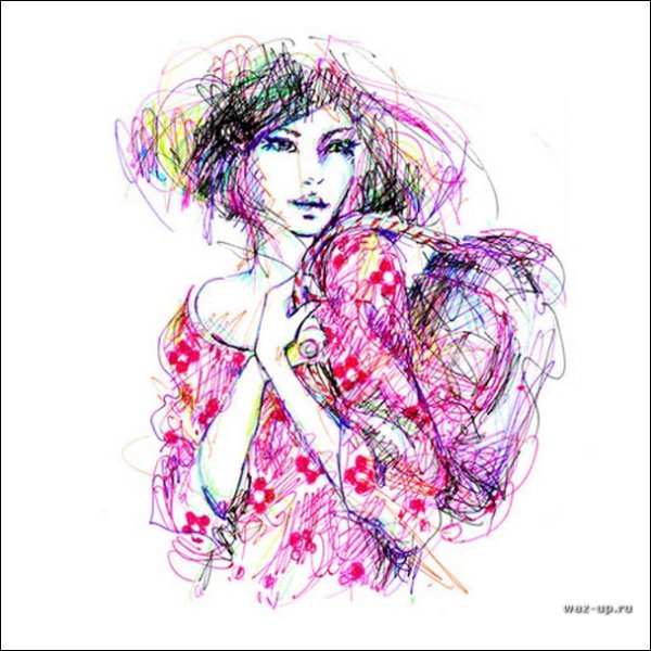 Скетчи маркерами люди