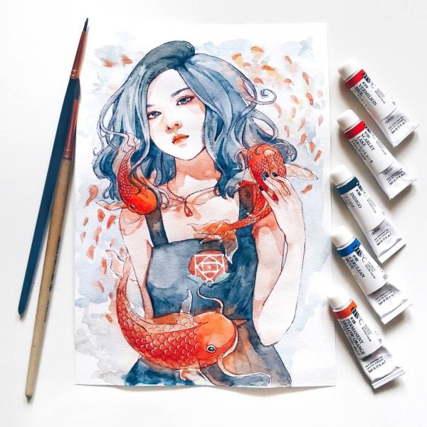 Портрет маркерами