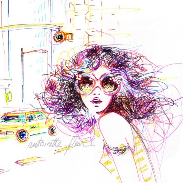 Прически маркерами