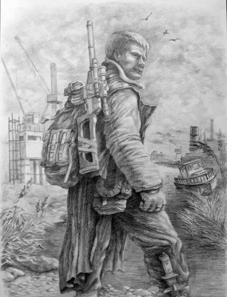 Сталкер рисунки карандашом
