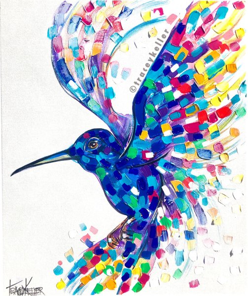 Птица маркерами