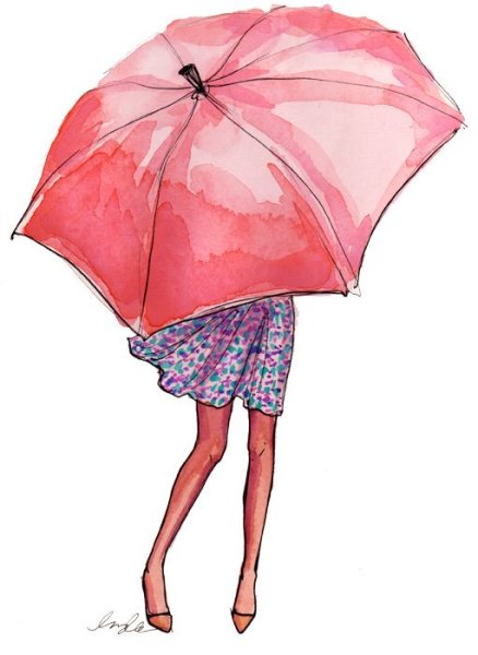 Под зонтиком рисование