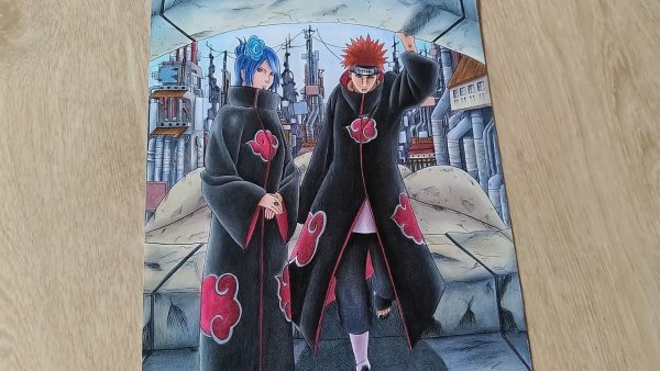 Акварель аниме Акацуки