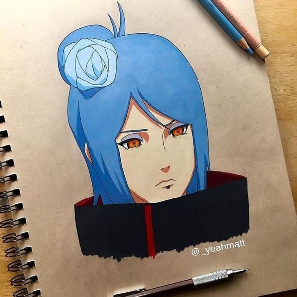 Конан Наруто нарисовать