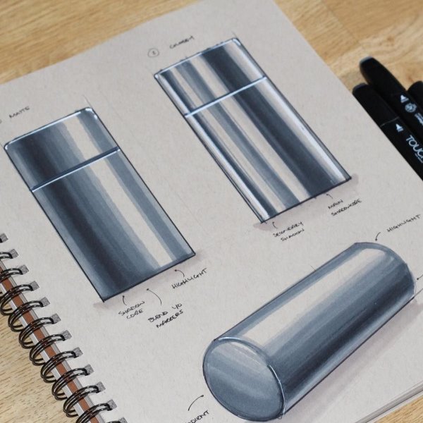 Металлический скетч маркерами