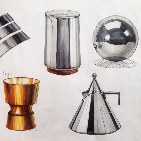 Бытовые предметы металл скетч