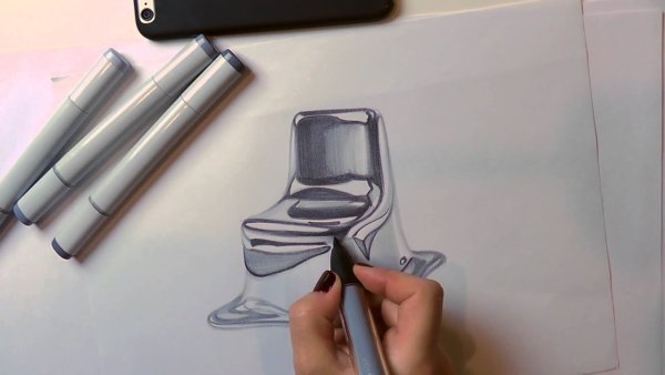 Металлический скетч маркерами