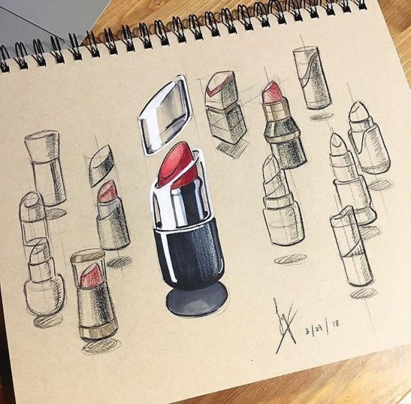 Скетчи предметов маркерами