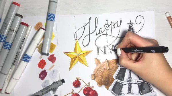 Как нарисовать металл маркерами