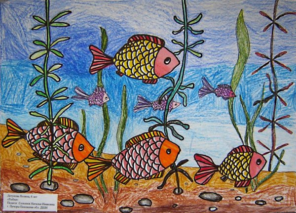 Рисование аквариумных рыбок