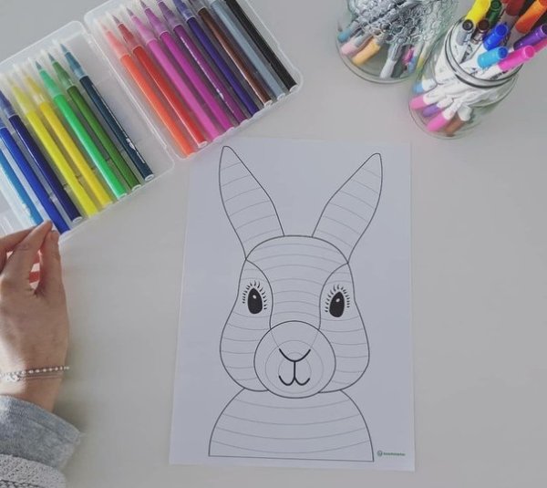 Зайчик рисунок фломастером