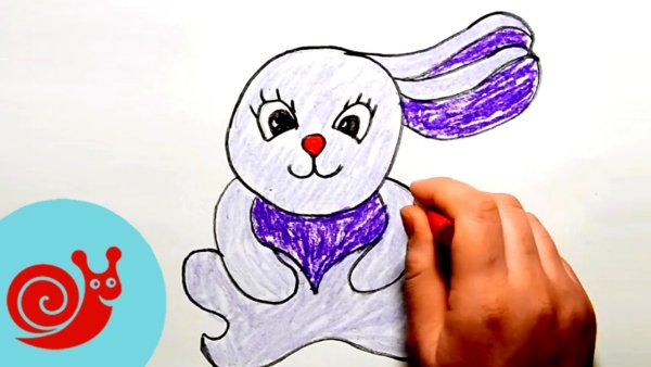 Зайчик фломастером