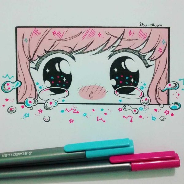 Рисование фломастерами милые