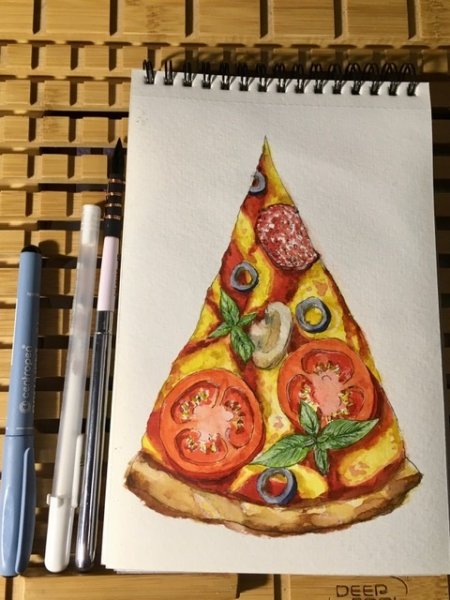 Пельмени рисунок маркерами