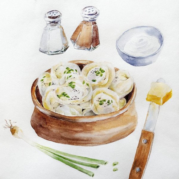 Скетчи маркерами еда