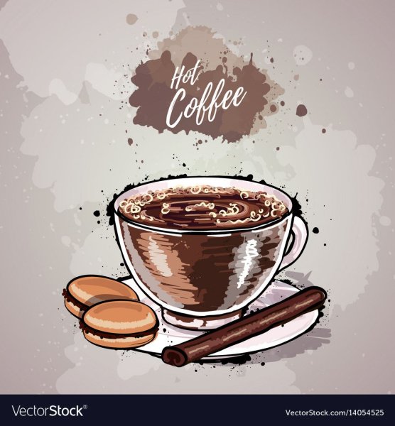 Кофейные зерна скетчинг