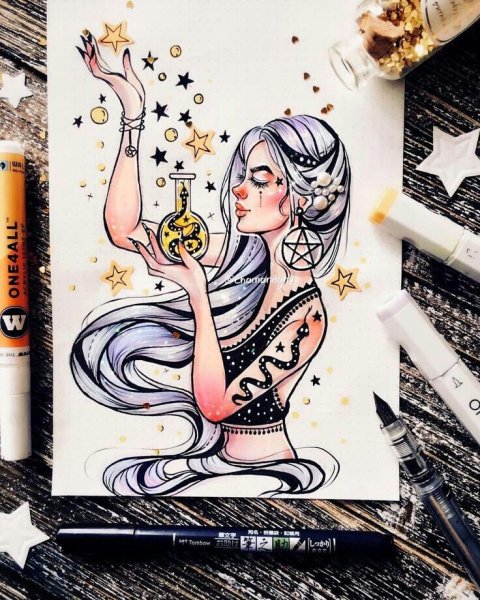 Иллюстрации маркерами Copic сейлормун