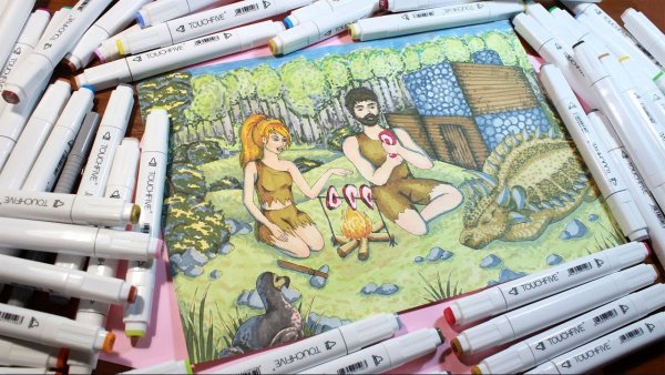 Рисунки с фломастерами TOUCHFIVE