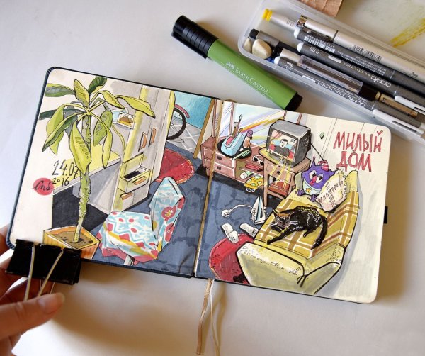 Скетчбук для рисования маркерами