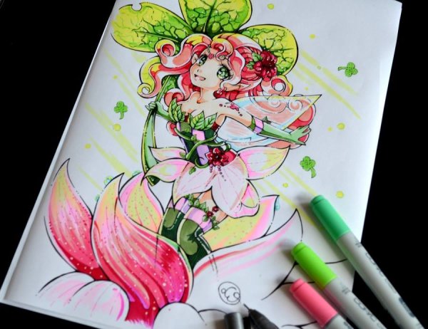 Рисунки маркерами феи
