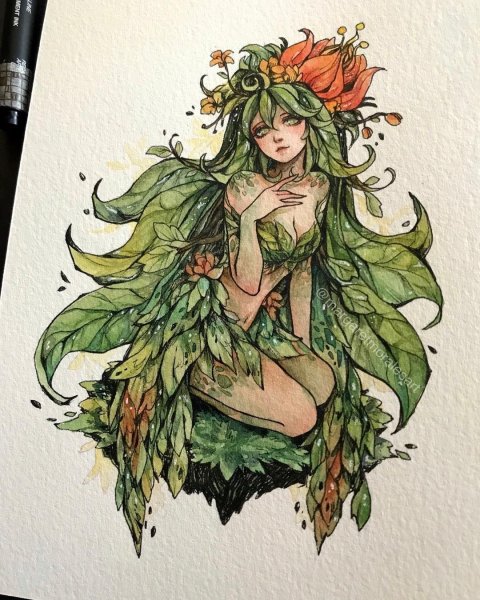 Дриада аниме арт
