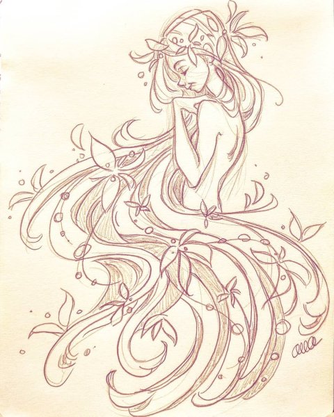 Фея набросок