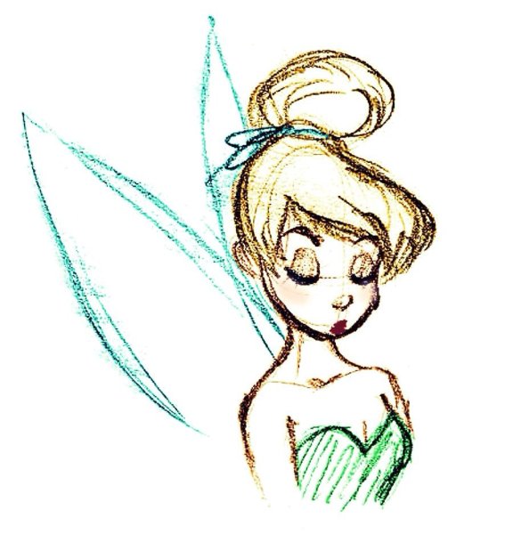 Феи Дисней Тинкербелл нарисованная
