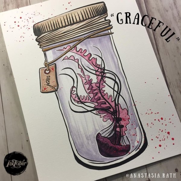 Медуза гуашью