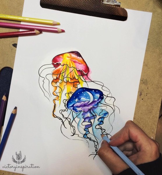 Стилизованные морские обитатели