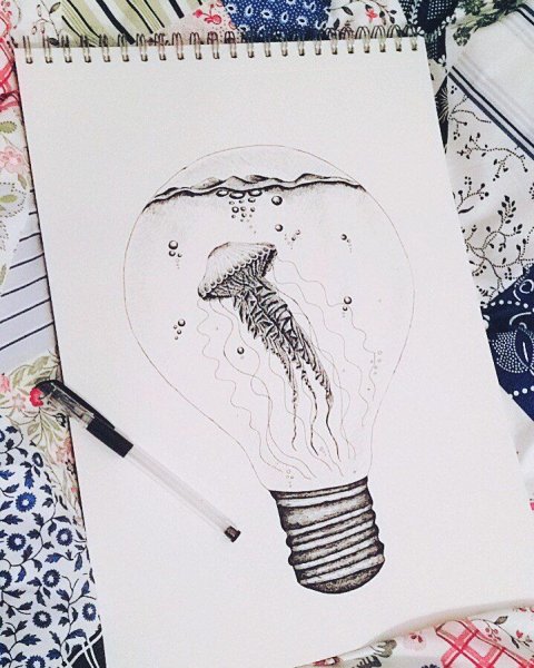 Как нарисовать медузу