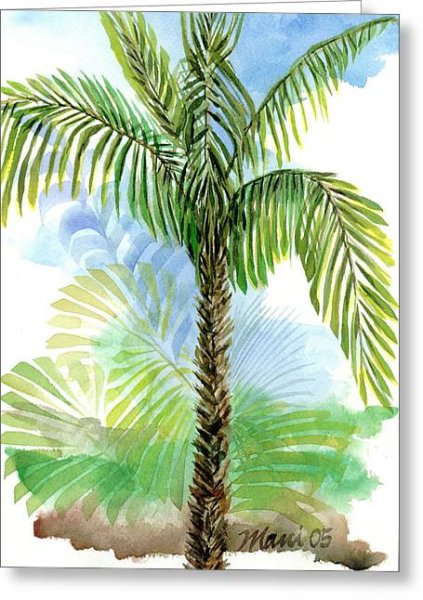 Листок Пальма пастелью