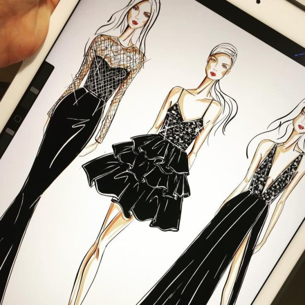 Эскизы необычных платьев