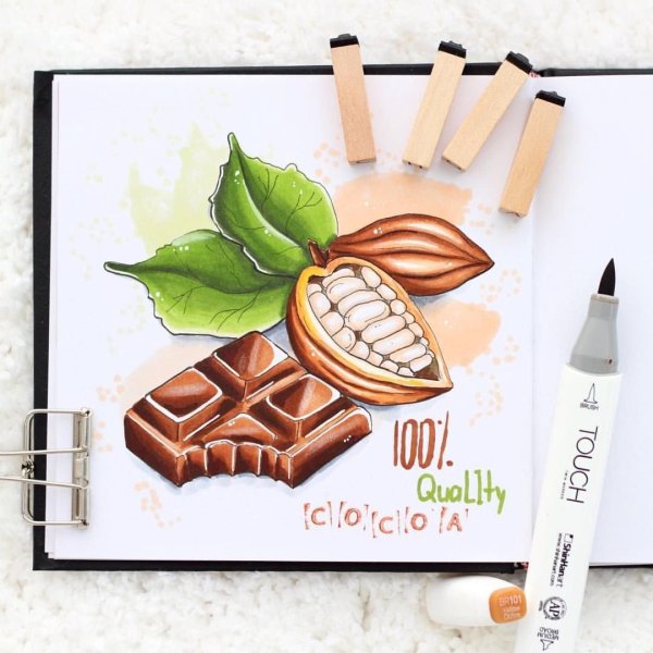 Шоколад маркерами