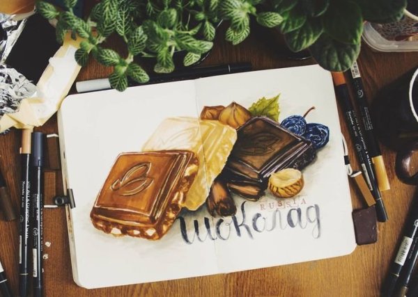 Шоколад маркерами