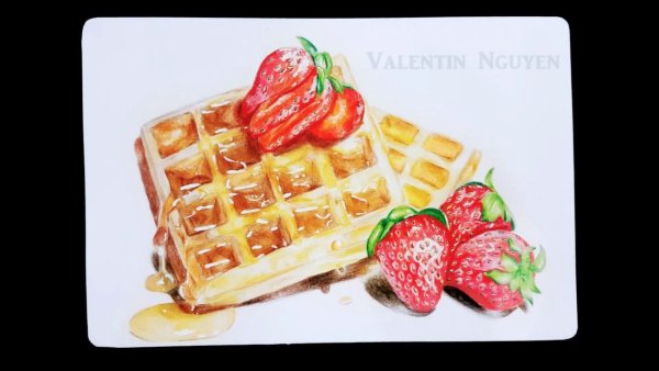 Вафли рисунок маркерами