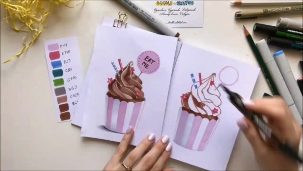 Шоколадка рисунок маркерами