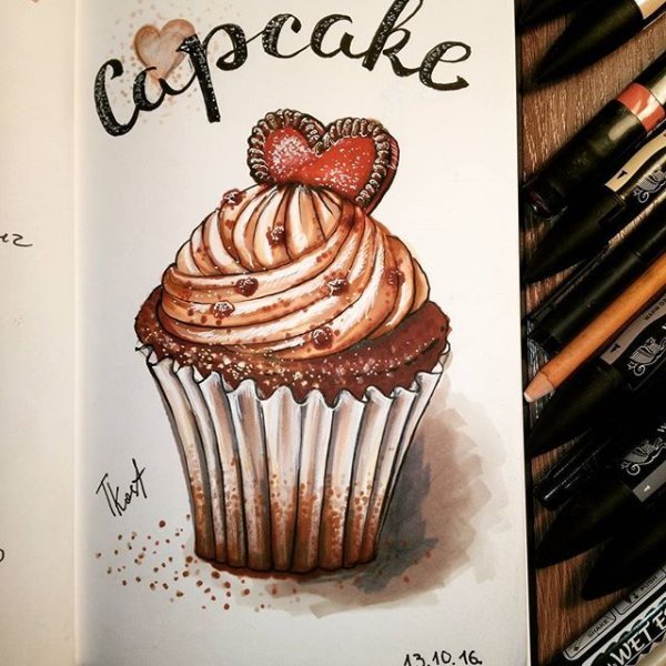 Шоколад рисунок в скетчбуке